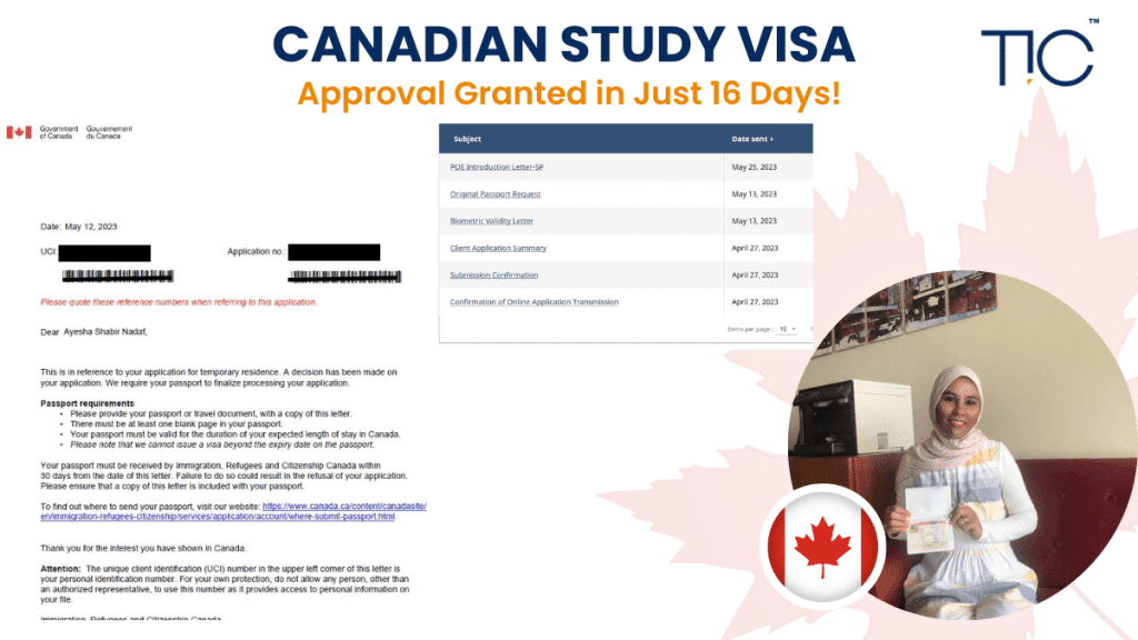 Canadian study visa